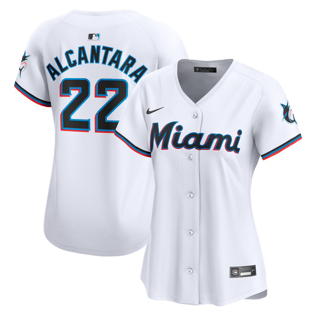 Sandy Alcantara Miami Marlins Nike Women's Home Limited Player Jersey – White