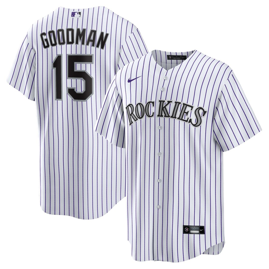 Hunter Goodman Colorado Rockies Nike Youth Home Replica Jersey - White