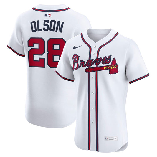Matt Olson Atlanta Braves Nike Home Elite Player Jersey - White